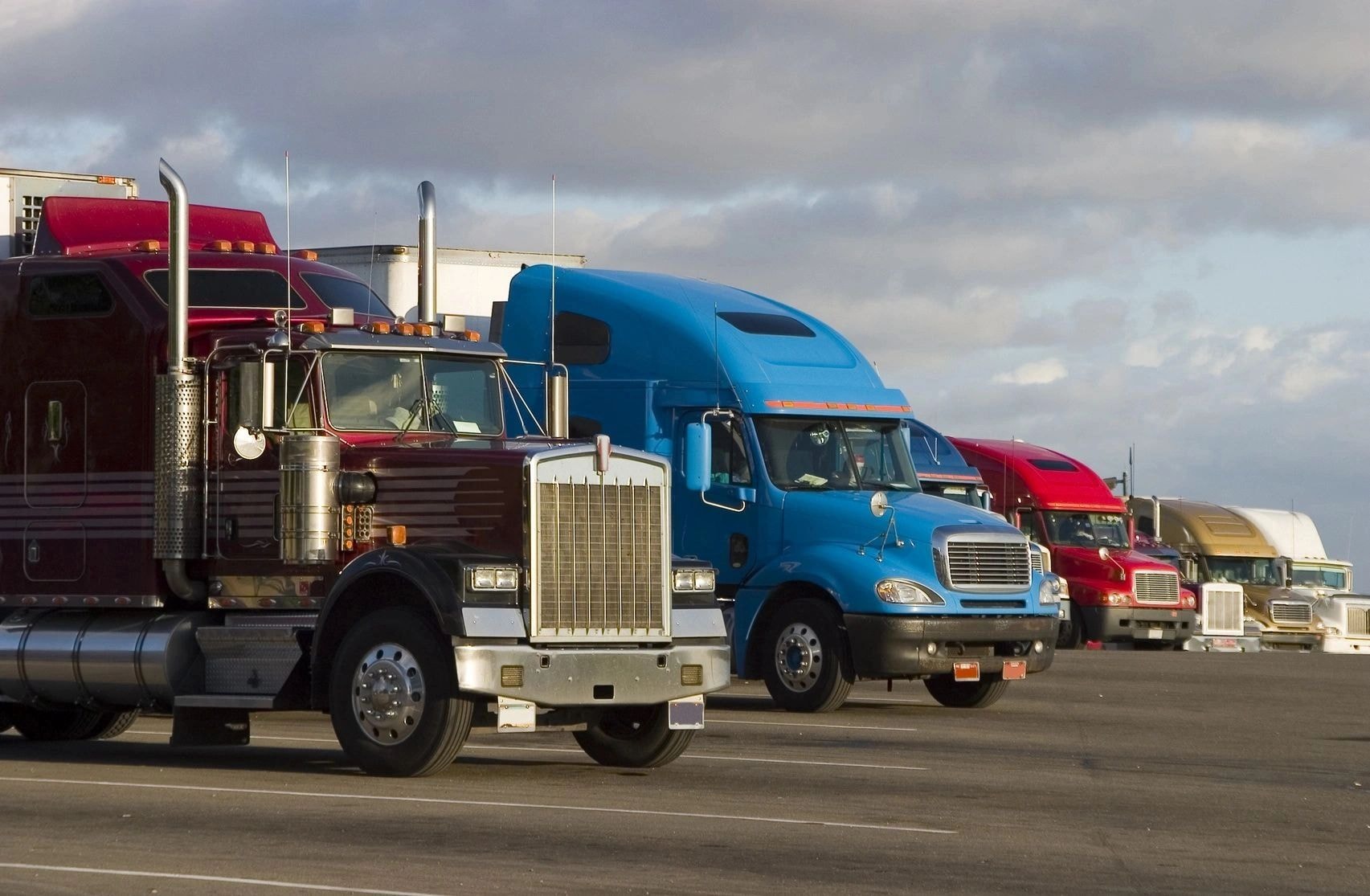 Fleet of semi trucks